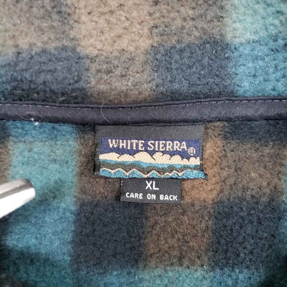 Vintage White Sierra 1/4 Snap Fleece Pullover Mens XL USA Made‎ Synchilla Style - Picture 3 of 8